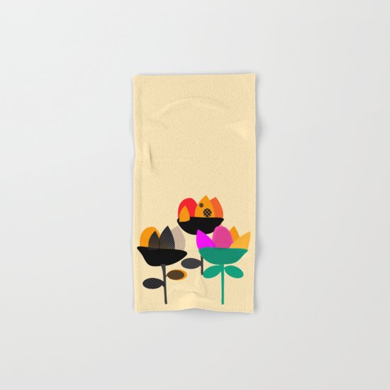Three Flowers Hand & Bath Towel