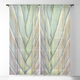 Light Pastel Tint Traveler's Tree Bark Macro Sheer Curtain