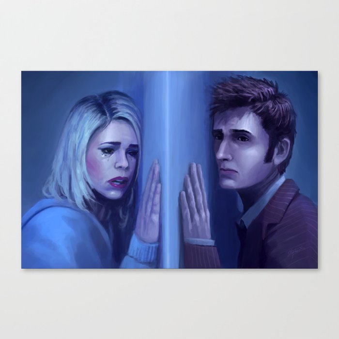 Doctor Who The Doctor And Rose Canvas Print By Stevesketches