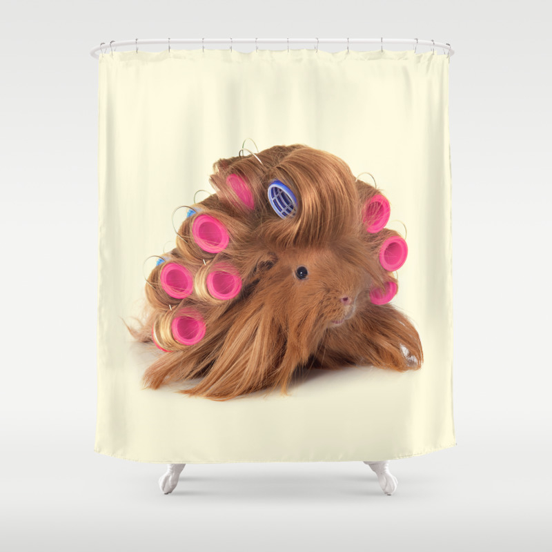 Curly Guinea Pig Shower Curtain By Paul, Guinea Pig Shower Curtain