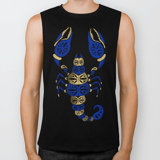 Scorpion – Navy & Gold Biker Tank