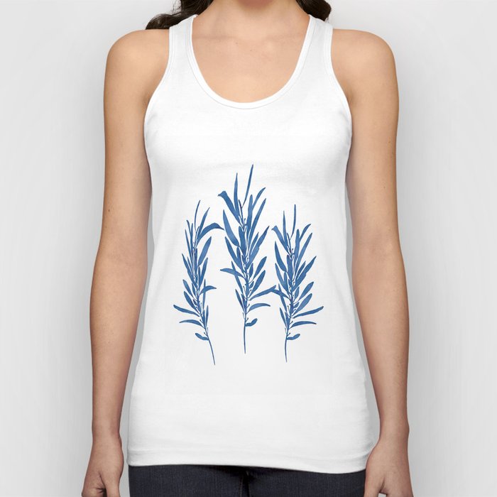 Eucalyptus Branches Blue Tank Top