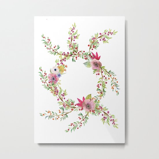Natural Circle Metal Print