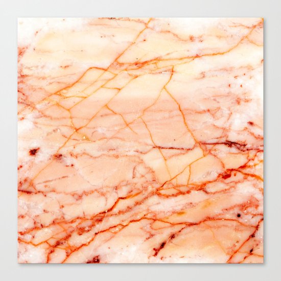 Peach Marble Canvas Print