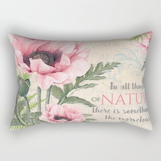 Vintage Flowers #24 Rectangular Pillow