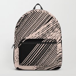 Minimal Line 85 black and white Backpack