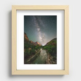 Milky Way over Zion National Park Recessed Framed Print