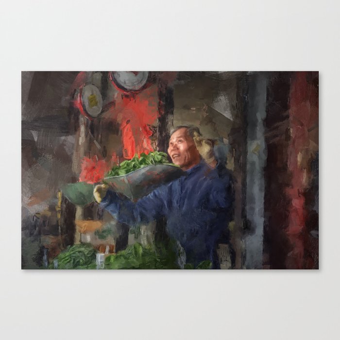 Nyc Chinatown Illustration Oil Painting Acrylic Art New York City