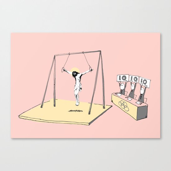 Jesus goes for gold! Canvas Print