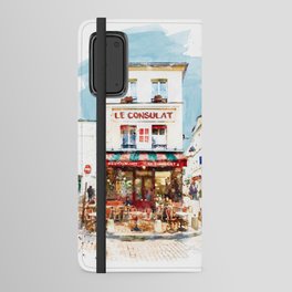 Le Consulat Paris Watercolor Cityscape Android Wallet Case