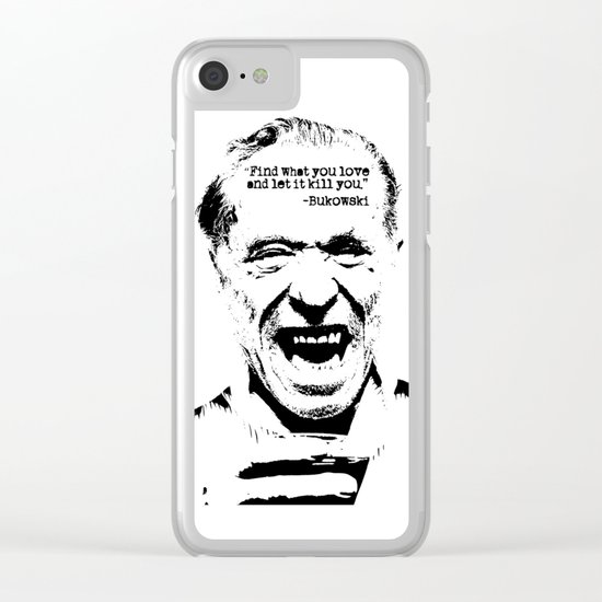 Charles Bukowski Quote Love Clear iPhone Case