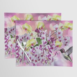 Bird and flowers art  Placemat