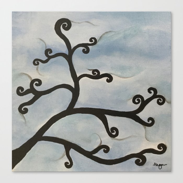 Whimsical Windy Tree #2 Canvas Print