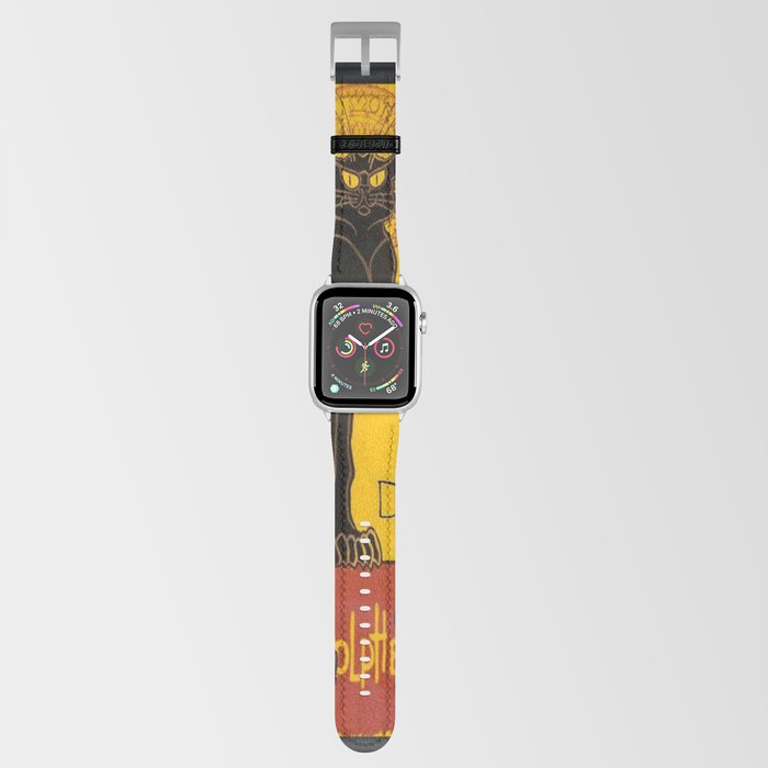 Le Chat D'Amour Black Cat Framed Vector Apple Watch Band