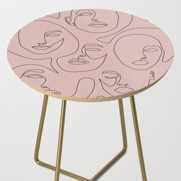 Blush Faces Side Table