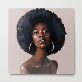 Strong black woman Metal Print
