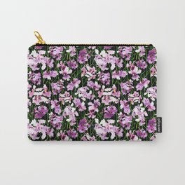 pencil orchid - black, beautiful flower Carry-All Pouch | Plant, Natural, Orchid, Garden, Leaves, Spring, Plants, Graphicdesign, Botanical, Exotic 