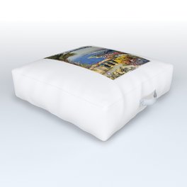 San Remo vintage travel poster Outdoor Floor Cushion