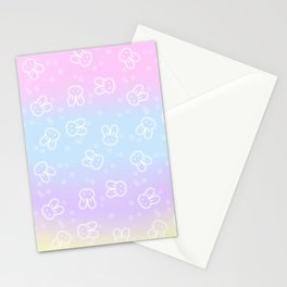 Pastel Bunnies (white version)  Stationery Cards