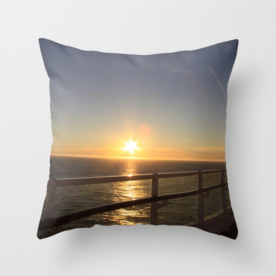 Ocean Sun Throw Pillow