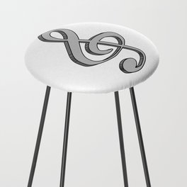 Treble Clef In 3D Counter Stool