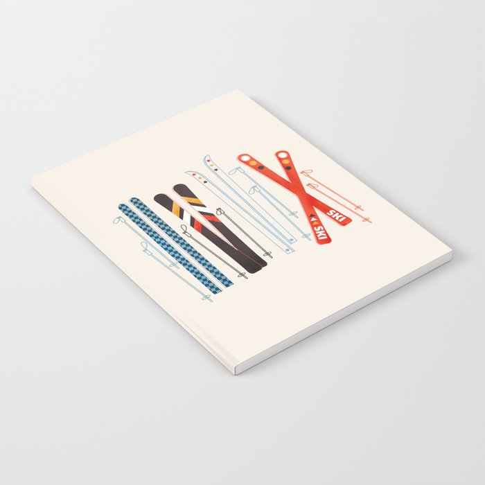 Retro Ski Illustration Notebook