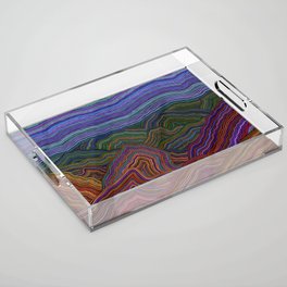 Rainbow Mountains Acrylic Tray