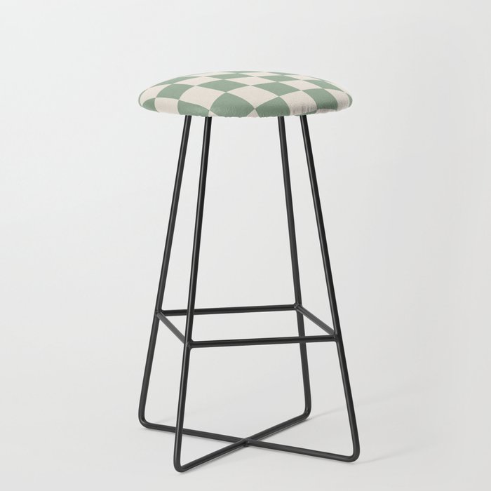 Checkered top bar stools