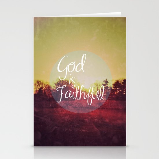 God is Faithful Stationery Cards