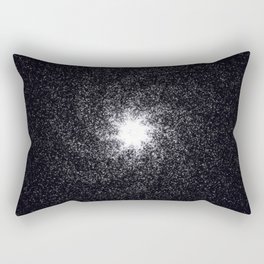 Galaxy with white star dust on black background Rectangular Pillow