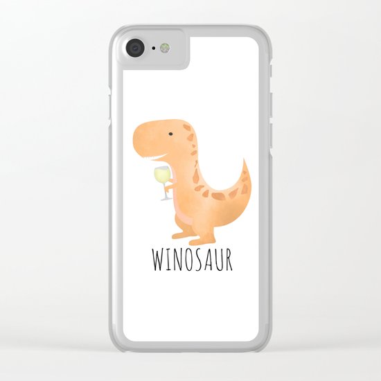 Winosaur | White Wine Clear iPhone Case