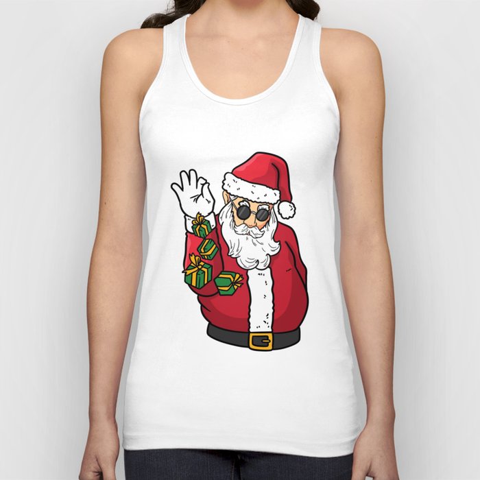 Christmas Santa cute Xmas Pajama Tank Top