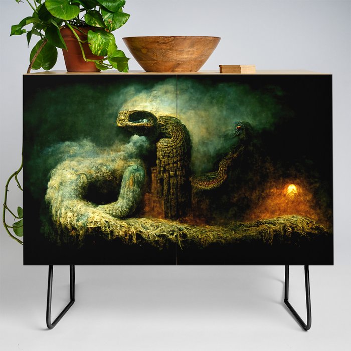 Quetzalcoatl, The Serpent God Credenza