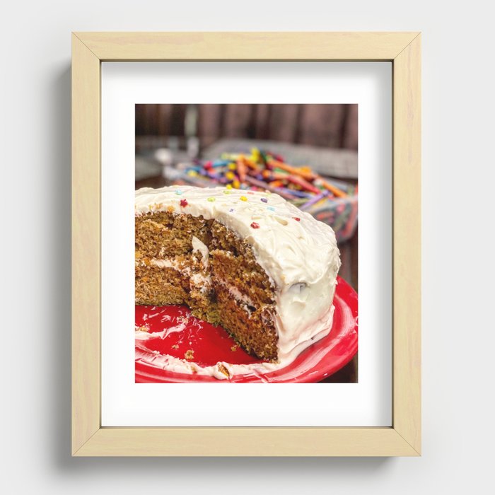 Carrot Cake Birthday Recessed Framed Print
