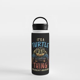 Turtle Aquarium Funny Turtle Owners Gift Water Bottle