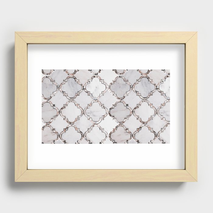 Mosaic Marble Recessed Framed Print