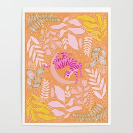 Tiger Moon in Tangerine Poster