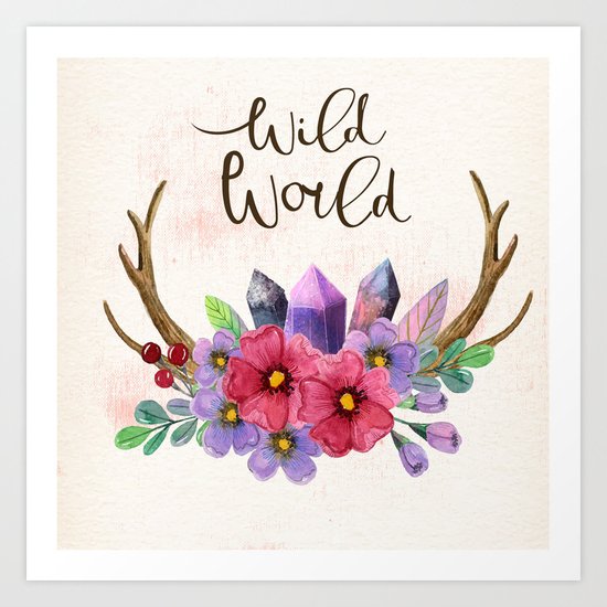 Wild world Art Print