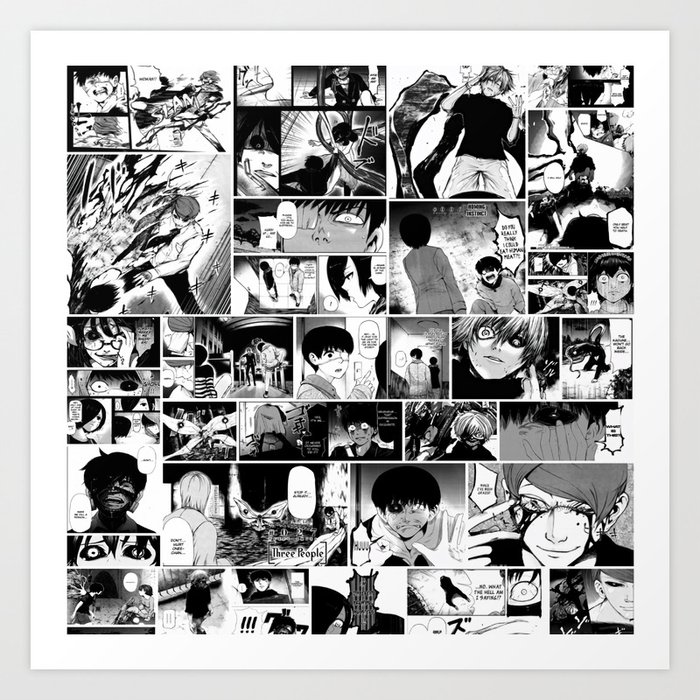 Tokyo Ghoul Manga Caps Art Print By Stellabernstein