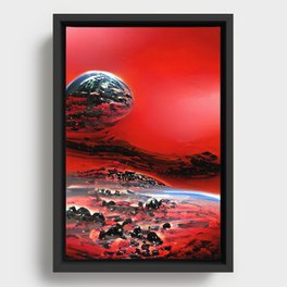 Red Sky Framed Canvas