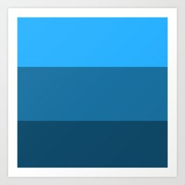 Blue Gradient Pattern Art Print