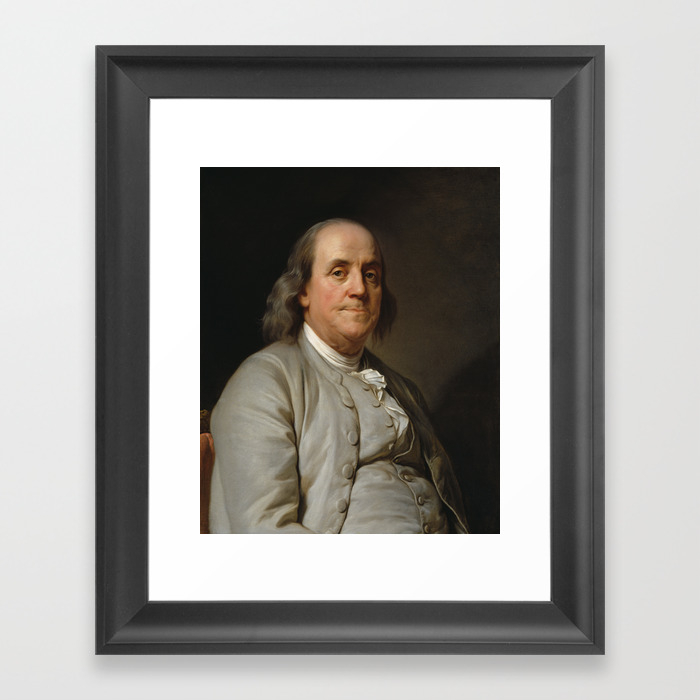 Portrait Benjamin Franklin on canvas 1778 American Patriot of the Revolution 