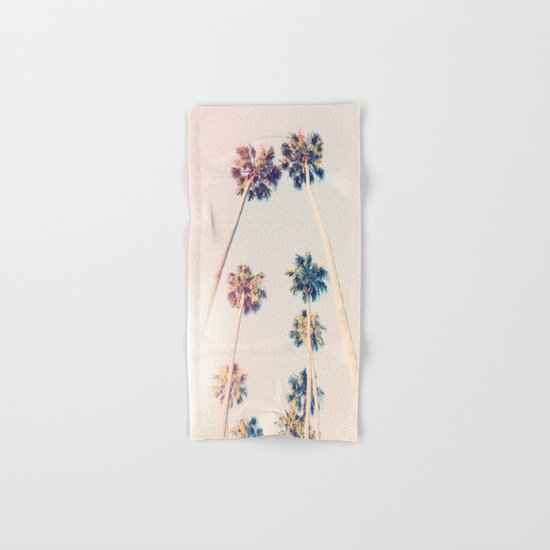Vintage Pastel Palm trees Hand & Bath Towel