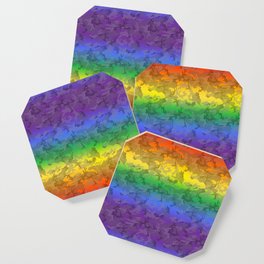 65 MCMLXV LGBT Rainbow Camouflage Pattern Coaster