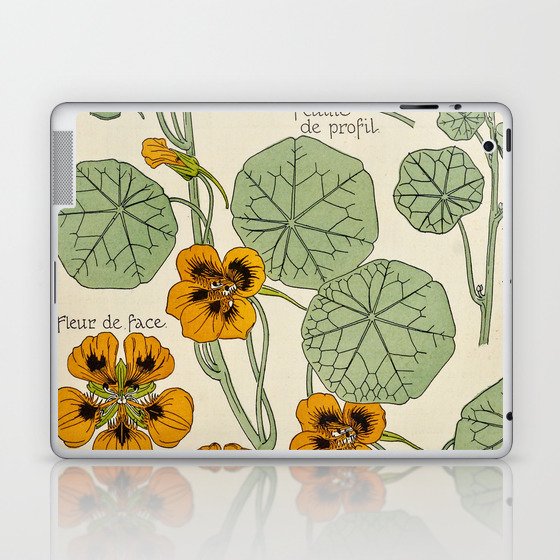Maurice Verneuil - Capucine - botanical poster Laptop & iPad Skin