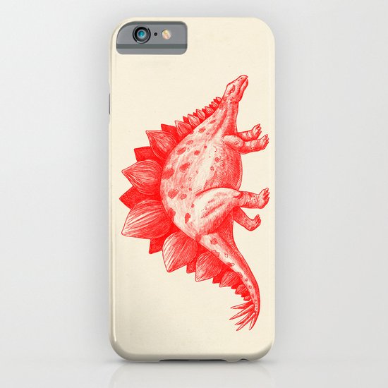 Red Stegosaurus iPhone & iPod Case