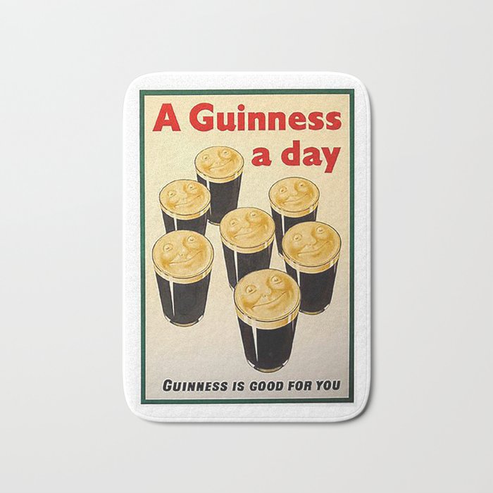 Vintage Guinness Advert Art Bath Mat