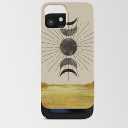 Abstract landscape and moon phases iPhone Card Case