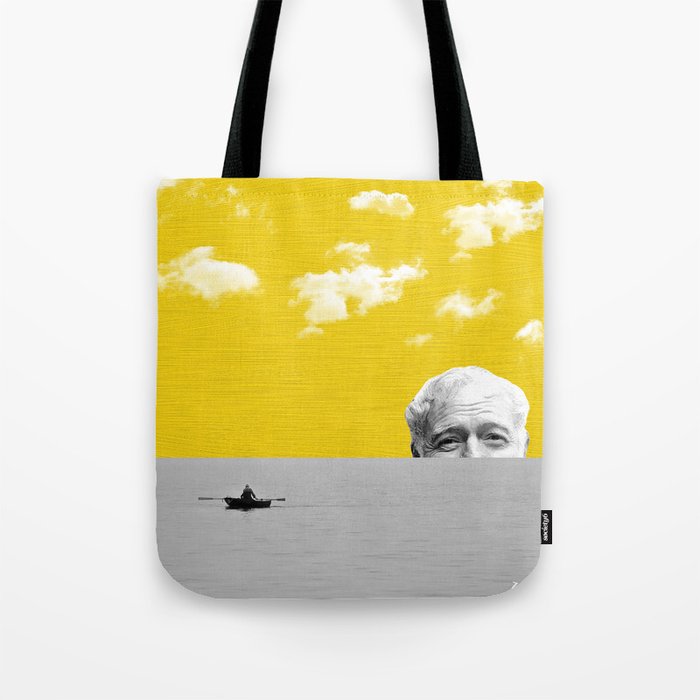 Ernest Hemingway | Old man and the Sea | Digital Collage Art Tote Bag
