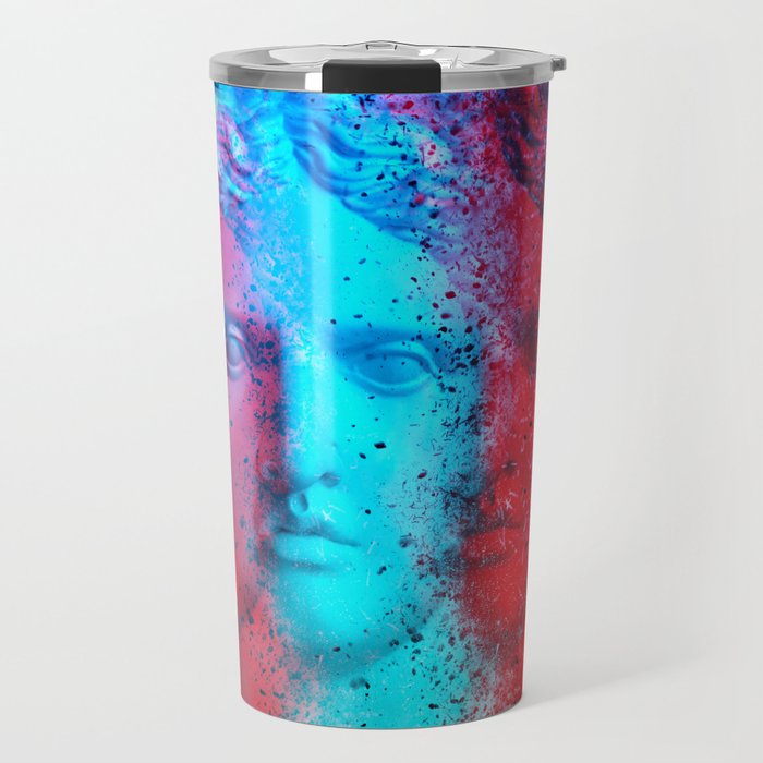 David Apollo. Glitch Art. Apollo Belvedere. Travel Mug